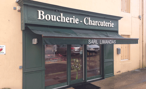 Devanture Boucherie - Charcuterie Sarl Limandas